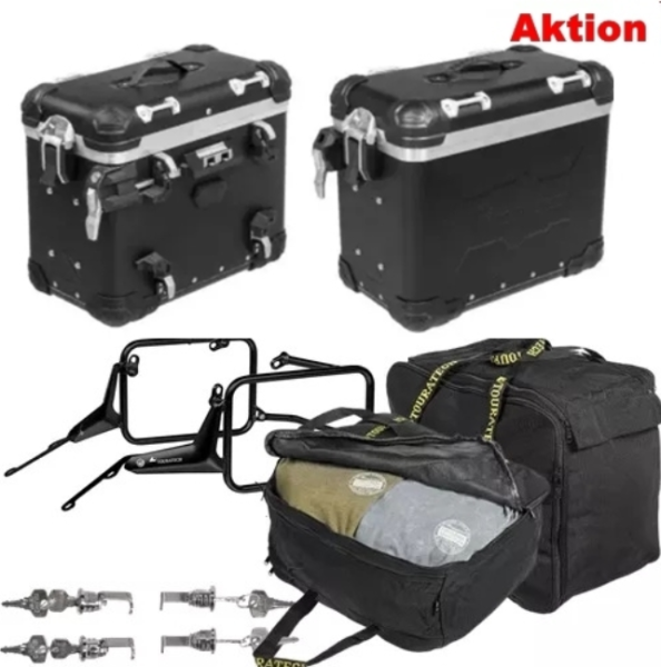 Aktions Bundle! R1300GS Koffersystem + Kofferinnentasche+ Schlosssatz Touratech