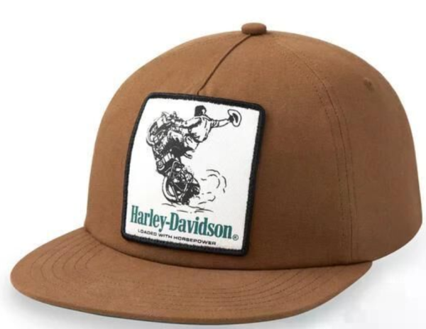 Harley Davidson Cowboy 5-Panel Strapback Cap - Toffee