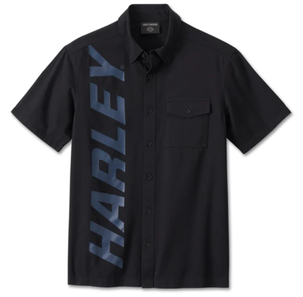 Harley Davidson Herren Highside Mechanic Shirt Schwarz