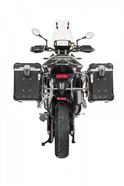 ZEGA Evo Koffersystem And-Black 38/45 Liter mit Edelstahlträger für Triumph Tiger 900 Rally