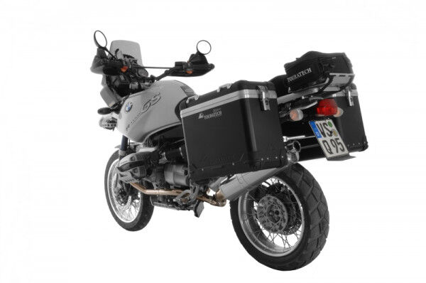 ZEGA Pro Koffersystem And-Black 38/45 Liter mit Edelstahlträger für BMW R1150GS/ R1150GS Adventure/ 