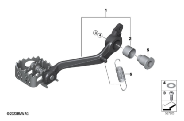 BMW R 1300 GS Fußbremshebel verstellbar