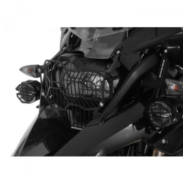 Scheinwerferschutz Edelstahl, schwarz, mit Schnellverschluss für Halogen Hauptscheinwerfer, für BMW 