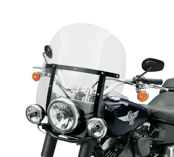 Harley Davidson H-D Detachables King-Size Windschutzscheibe für FL Softail Modelle - schwarze Strebe