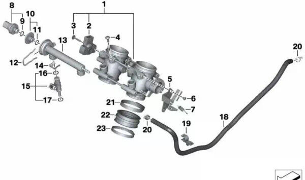 BMW Motorrad F800GS Halter Gaskabelzug