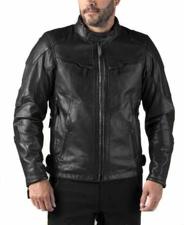 Harley-Davidson Herren Lederjacke „Vent Waterproof“ Schwarz 98038-19EM