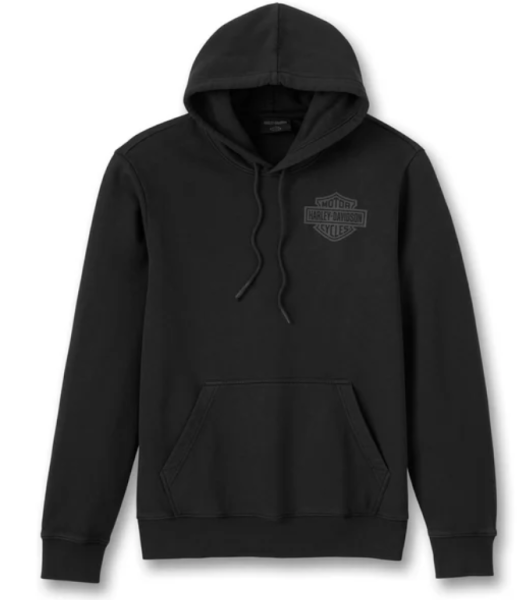 Harley Davidson Eagle Soars Alone Slub Hoodie - Harley Black