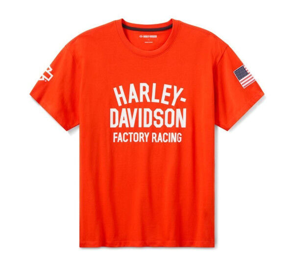 Harley Davidson Factory Racing Fast Johnnie T-Shirt - Racing Orange