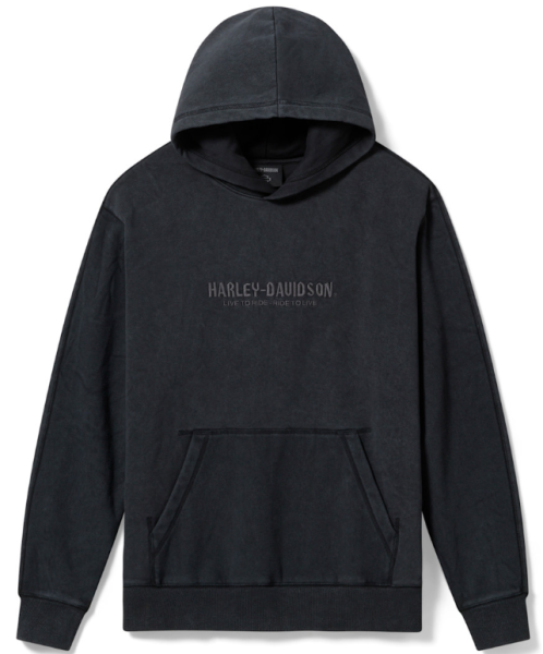 H-D Willie G Herren-Pullover-Hoodie mit dunklem Totenkopfmotiv