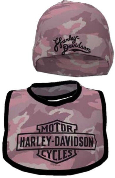 Harley Davidson Baby Girls' Printed Camo Newborn Latz & Mütze