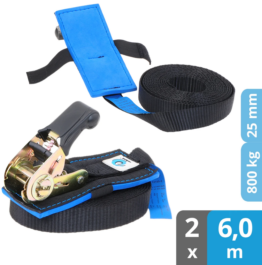 10er Set Ratschen-Spann- & Abschleppgurte 1x10' (1000lbs) Für ATV, Motorrad & Mehr