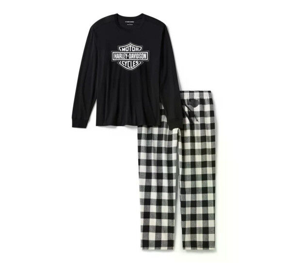Harley Davidson Bar & Shield Buffalo Check Pajama Set
