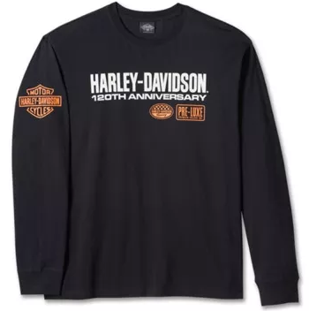 Harley Davidson 120th Anniversary Langarm Shirt Herren schwarz