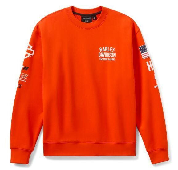 Harley Davidson Factory Racing Fast Sweatshirt - Racing Orange