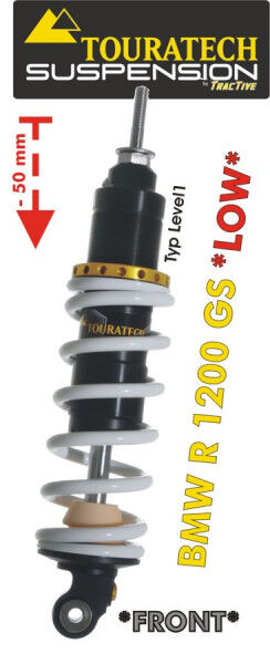 Touratech Suspension Tieferlegung (-50mm) *vorn* für BMW R1200GS (2004-2012) Typ *Level1*