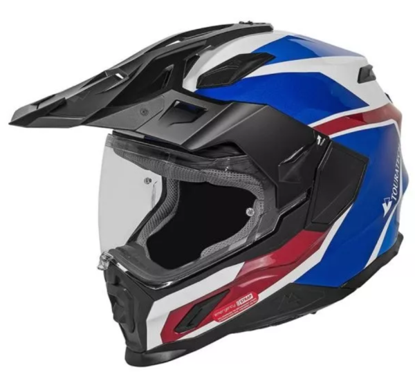Touratech Motorrad Helm Aventuro Carbon2 Plus Blau