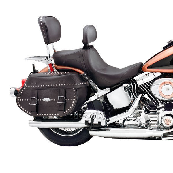 Harley Davidson Sitz der Signature Serie mit Fahrerrückenlehne 51998-08