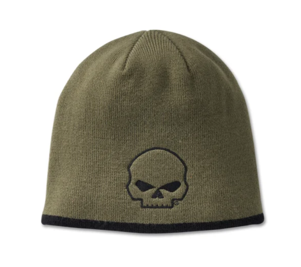 Harley Davidson Willie G Skull Knit Beanie - Grape Leaf