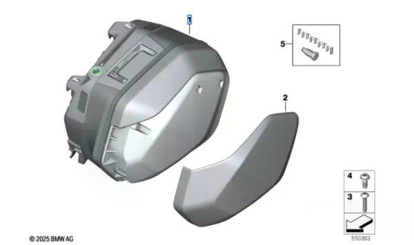 BMW Motorrad R1300R/RS Koffer elektrifiziert Rechts
