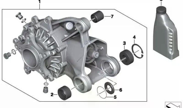 BMW Motorrad R1200GS/ADV Winkelgetriebe silber