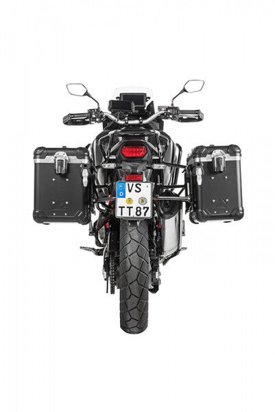 ZEGA Evo Koffersystem And-Black 38/45 Liter mit Edelstahlträger schwarz für Honda CRF1100L Africa Tw