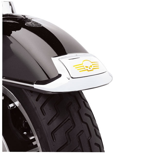 Harley Davidson Fenderspitzen-Kit mit Glaseinsatz und Skull Logo 59651-01