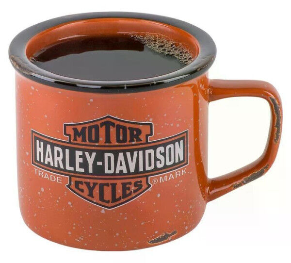 Harley Davidson Trademark Logo Campfire Kafee Tasse