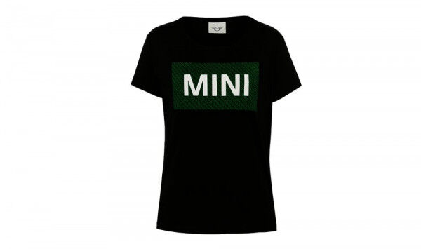 MINI Damen T-Shirt Wordmark Signet Schwarz/Grün