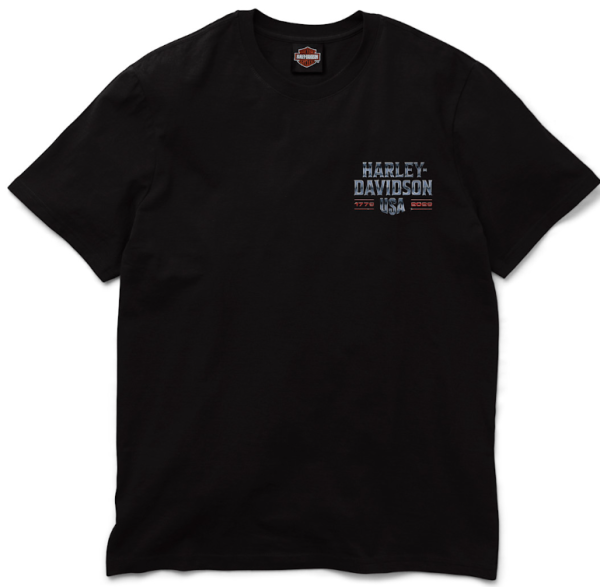 Harley Davidson 250th Chrome Eagle Short Sleeve T-Shirt