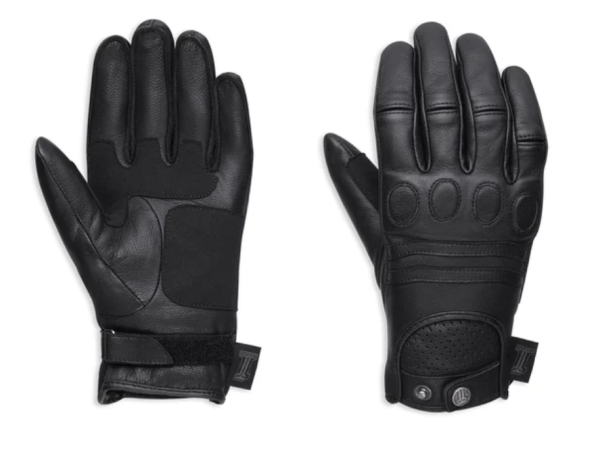 Harley Davidson #1 Skull Leder Handschuhe Damen