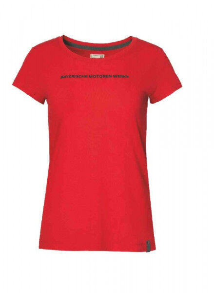 BMW Motorrad T-Shirt Schriftzug für Damen in Rot