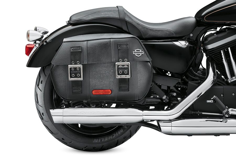 Satteltaschenhalter (linke Seite) Harley Davidson Sportster S 1250 Satinschwarz - La Poderosa Goods - Satteltaschen, Gepäck Und Premium-Motorradzubehör