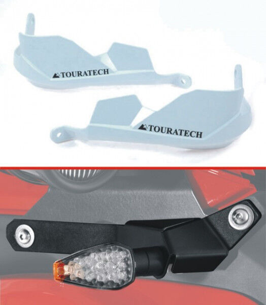 Handprotektoren GD für Ducati Multistrada 1200 bis 2014 *weiß* für Originallenker - inclusive LED-Bl