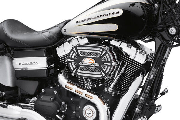 Harley-Davidson SCREAMIN' EAGLE EXTREME BILLET VENTILATOR LUFTFILTER-KIT - SCHWARZGLÄNZEND DURCHBROC